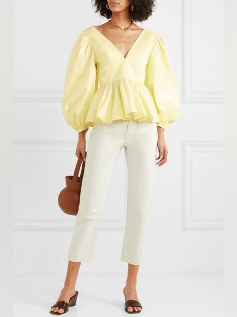 Staud Luna poplin top